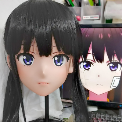 (GLA056)Customize Character'! Female/Girl Resin Full/Half Head With Lock Anime Cosplay Japanese Animego Kigurumi Mask (GLA056)Customize Character'! Female/Girl Resin Full/Half Head With Lock Anime Cosplay Japanese Animego Kigurumi Mask